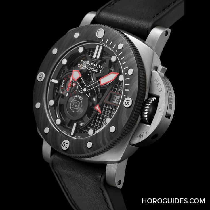 OFFICINE PANERAI - DMLS金屬鐳射燒結表殼加持！ Panerai x Brabus聯名表第四代現身：Submersible S eTitanio PAM01403